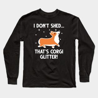 Corgi Glitter Long Sleeve T-Shirt